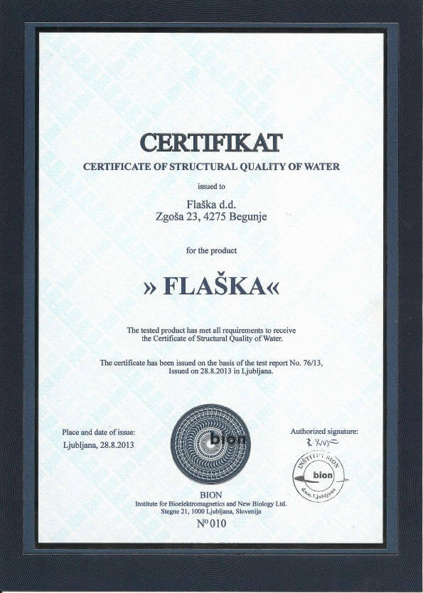 Certificat apa structurata