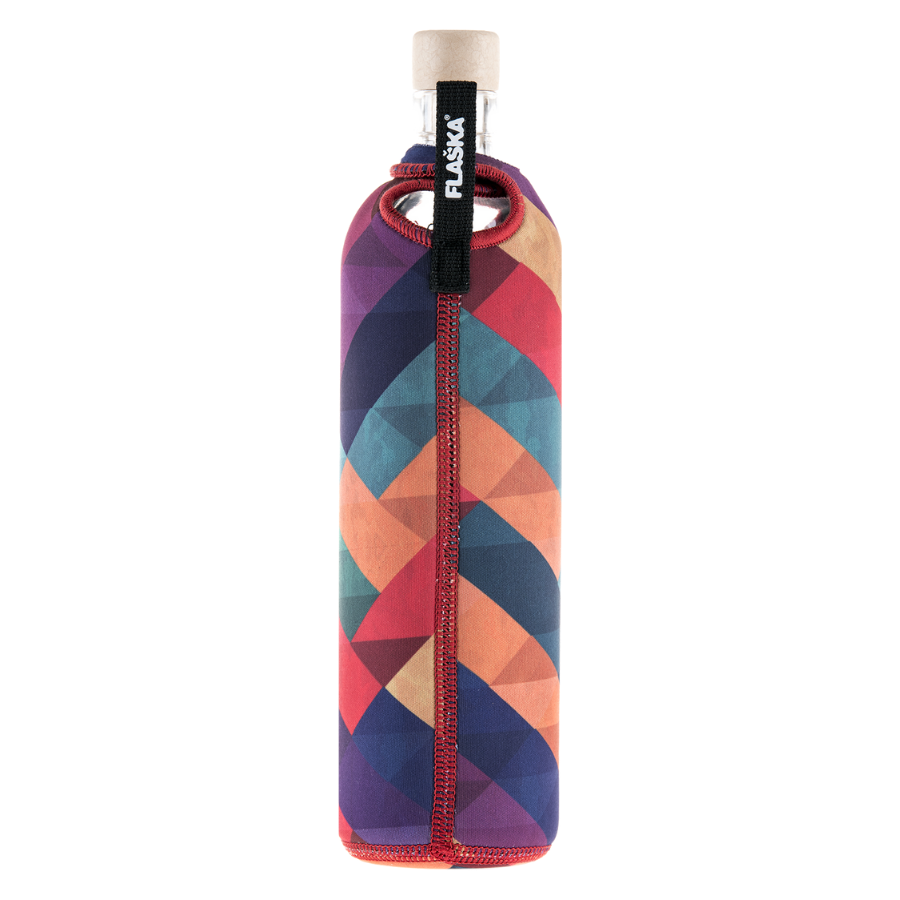 Sticlă Flaska cu manșon de neopren Geometric